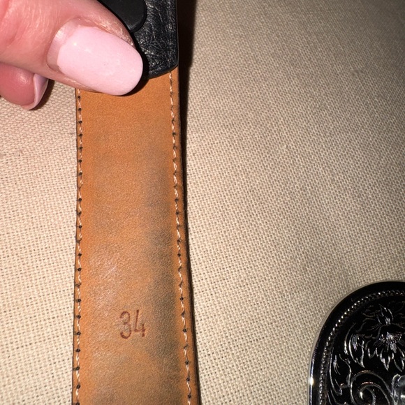 Tiffany & Co. Black and Tan Calfskin Leather Women's or Men’s Belt, Size 34 - Picture 4 of 9